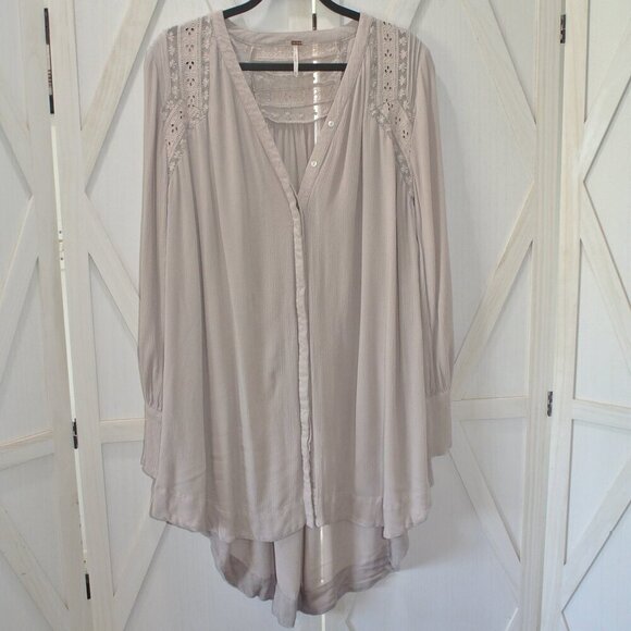 Free People Courtney's Victorian Shirt Dress - Picture 4 of 12